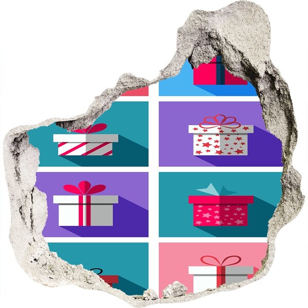 Hole wall sticker Gift surprises