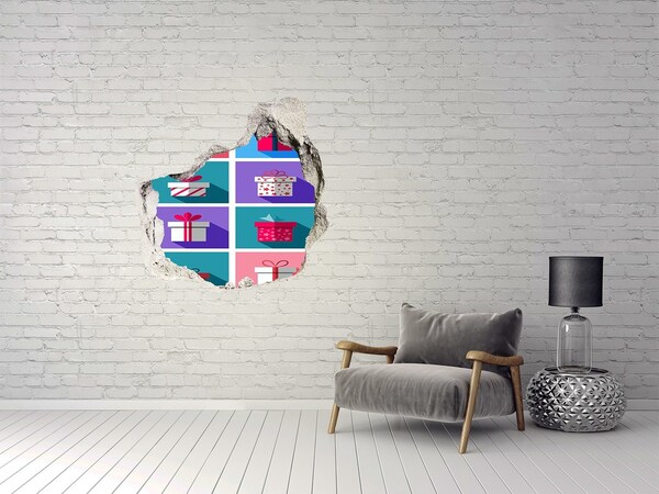 Hole wall sticker Gift surprises
