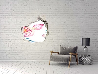 Hole wall sticker Flower Garden in the Golden Frame