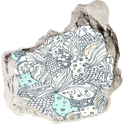 Hole in the wall sticker The colorful world of nature