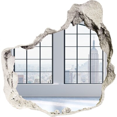 Hole in the wall sticker View of New York