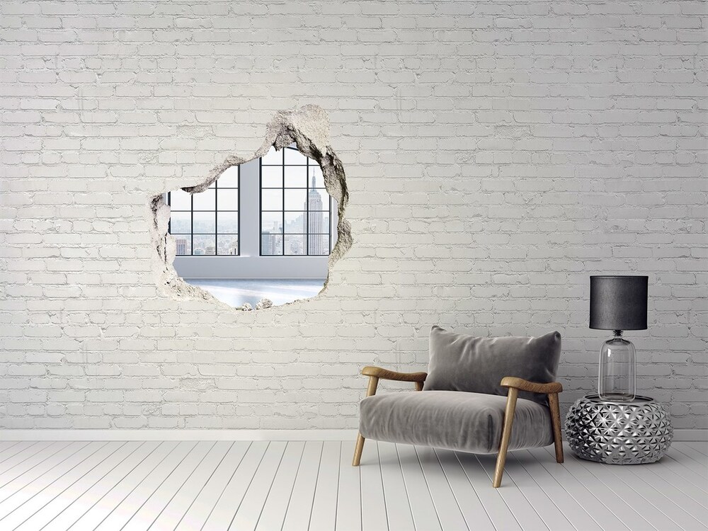 Hole in the wall sticker Abstract background