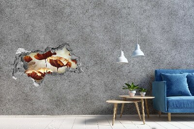 Hole in the wall decal A floral dream in a ruined wall