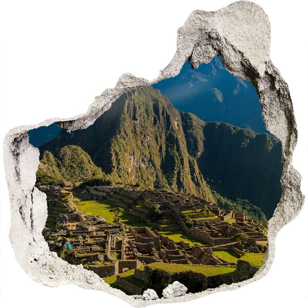 Hole in the wall sticker Inca monuments in Machu Picchu