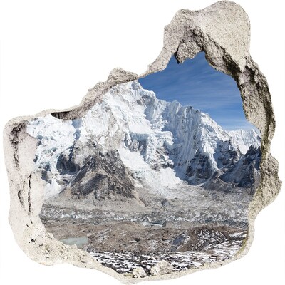 3D wall hole wallpaper Himalayan Mountains