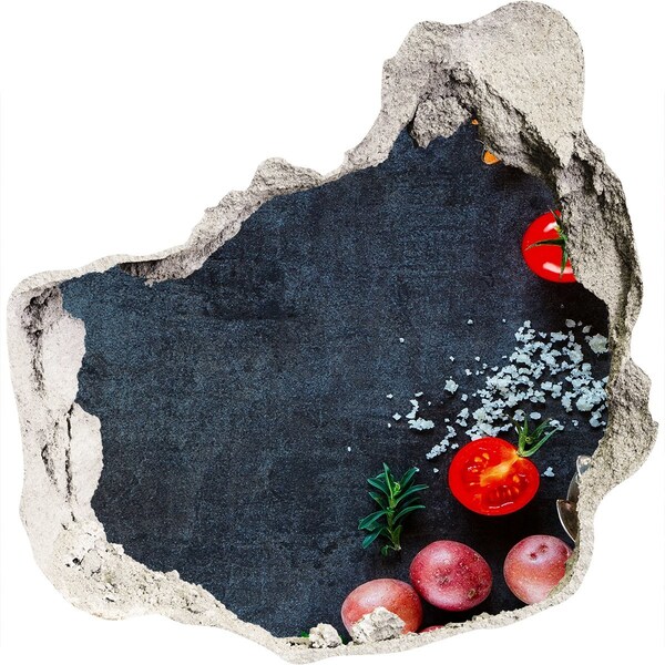 3D wall hole wallpaper The charm of a hole-in-the-wall culinary experience