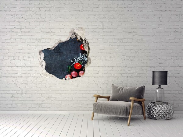 3D wall hole wallpaper The charm of a hole-in-the-wall culinary experience