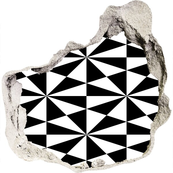 Hole in the wall sticker Geometric patterns in a hole in the wall