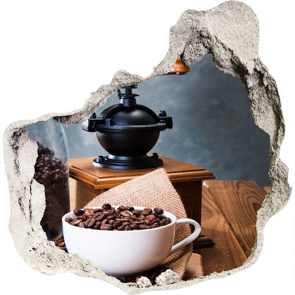 Hole wall sticker Coffee in a home cafe