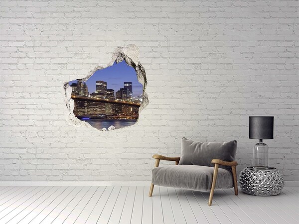 Hole wall sticker View of the New York skyline