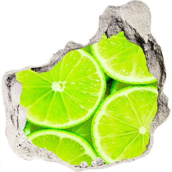 3D wall hole Juicy Limes in a Hole in the Wall