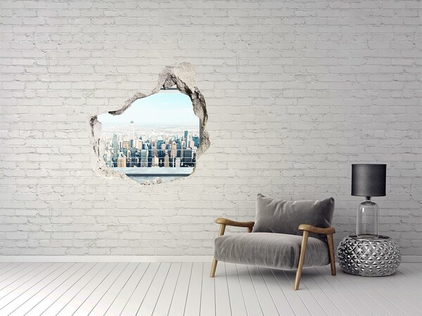Hole wall sticker View of New York