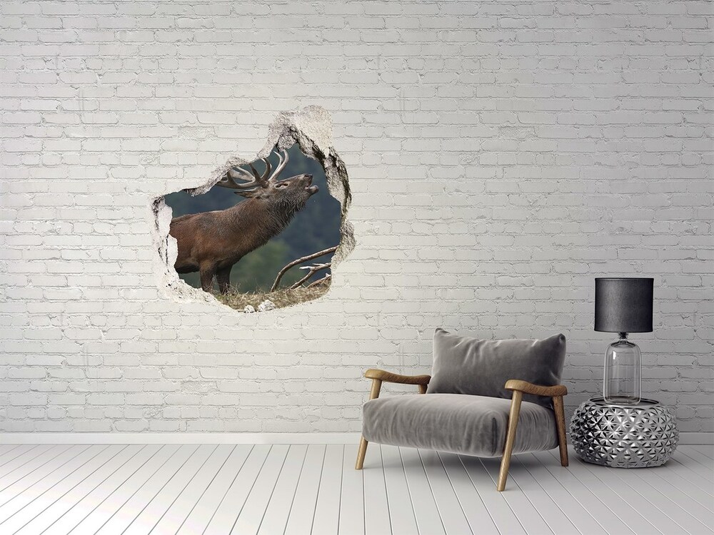 3D wall hole wallpaper Manhattan at night