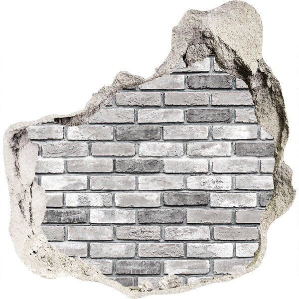 Hole wall sticker A ruined brick wall