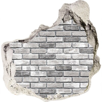 Hole wall sticker A ruined brick wall