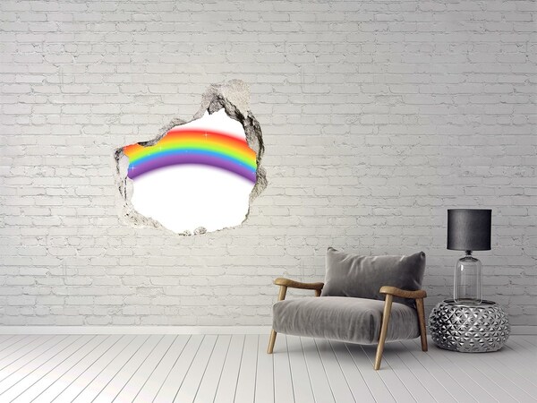 Hole in the wall decal Rainbow light leak