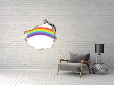 Hole in the wall decal Rainbow light leak