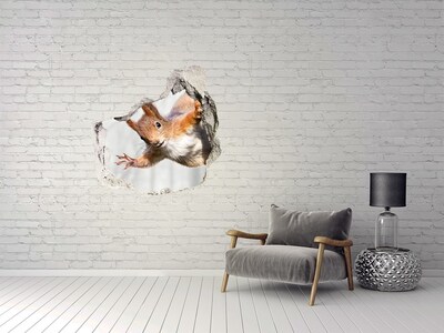 Hole in the wall decal Squirrel in action