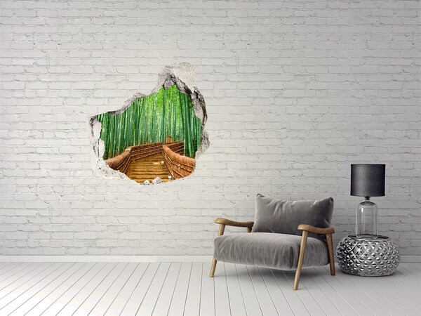 Hole in the wall decal Bamboo Forest Escape