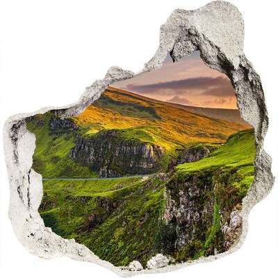 Hole in the wall sticker Green Hills of Scotland