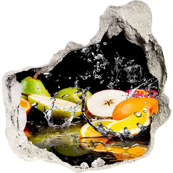 3D wall hole wallpaper A fruity hole-in-the-wall paradise