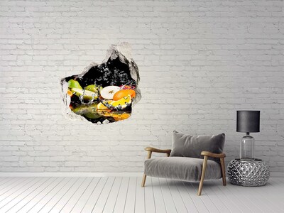 3D wall hole wallpaper Hong Kong at night