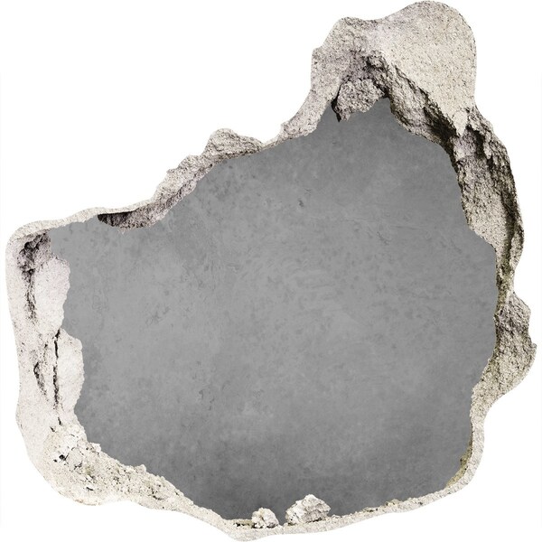 Hole in the wall decal Cracked wall with a view of the concrete