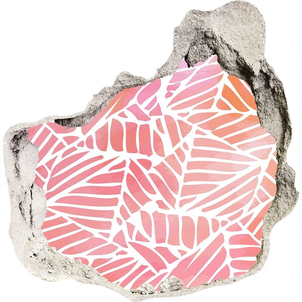 Hole wall sticker Tropical leaf pattern