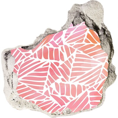 Hole wall sticker Tropical leaf pattern