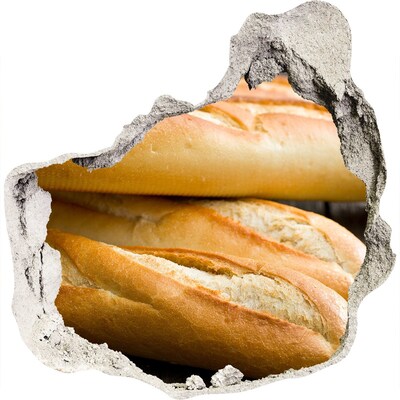 Hole wall sticker Fresh baguettes in the wall
