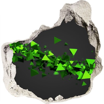 Hole in the wall decal Green Geometry in a Hole in the Wall
