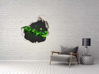 Hole in the wall decal Green Geometry in a Hole in the Wall