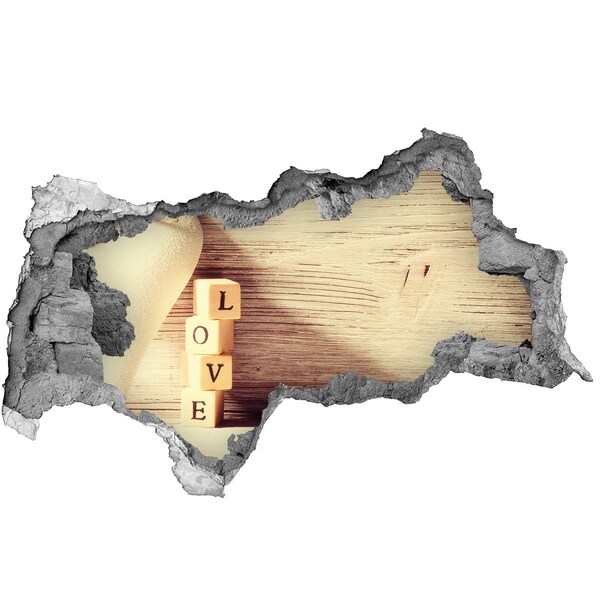 Hole wall sticker Love in a broken wall