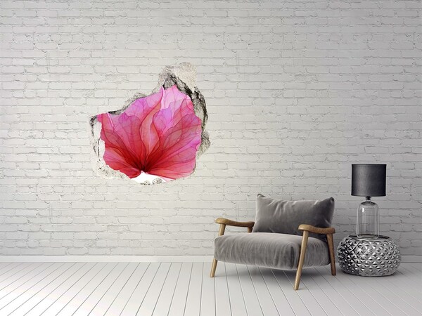 Hole wall sticker A floral burst of color