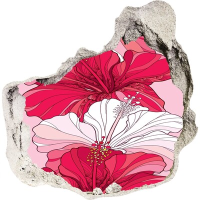 Hole in the wall sticker A floral burst of color