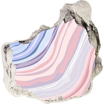 3D wall hole wallpaper Colorful hole in the wall