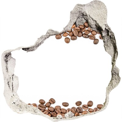 Hole wall sticker Broken coffee bean wall