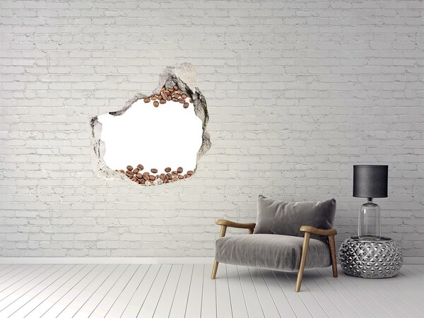 Hole wall sticker Broken coffee bean wall
