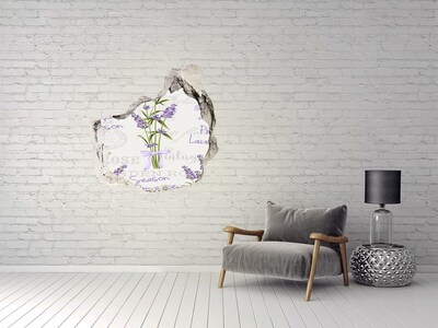 Hole in the wall decal Vintage Lavender Garden