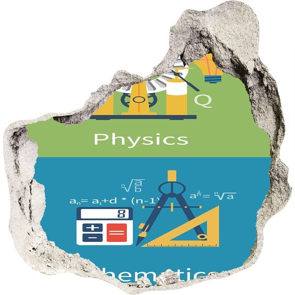 Hole in the wall decal Science in action