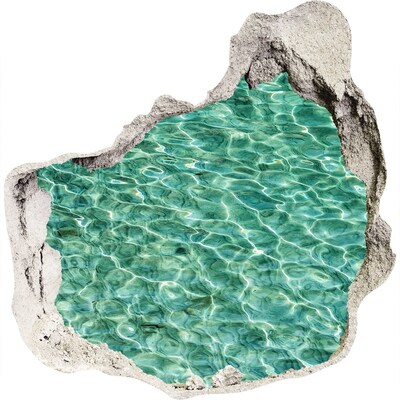 Hole in the wall decal Crystal clear water in a hole in the wall