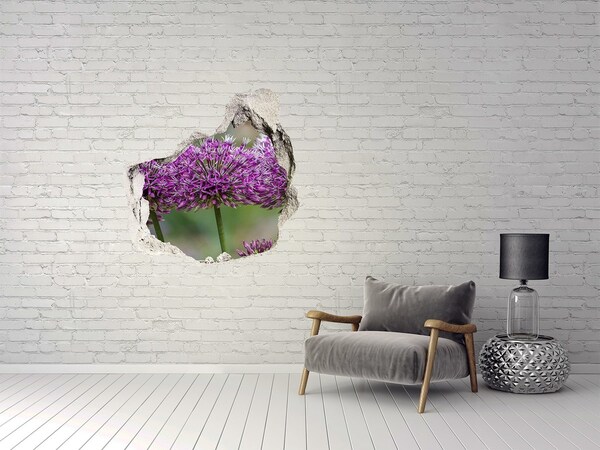 Hole in the wall sticker Flowers in bloom