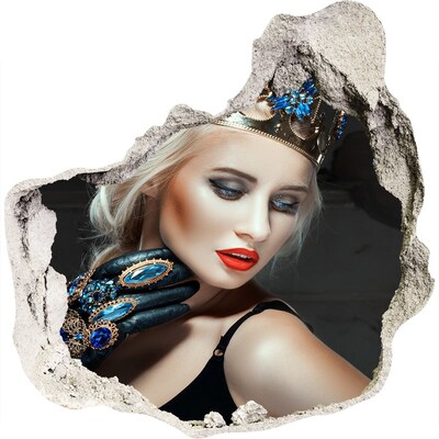 3D wall hole wallpaper Princess in the Ruins