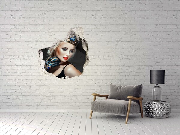 3D wall hole wallpaper Princess in the Ruins