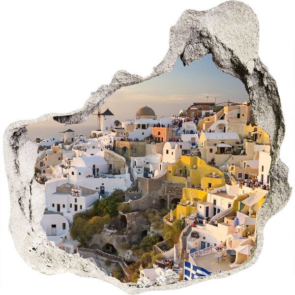 Hole in the wall decal Santorini in Greece