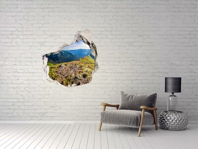 Hole in the wall decal Mountain landscape through a hole in the wall
