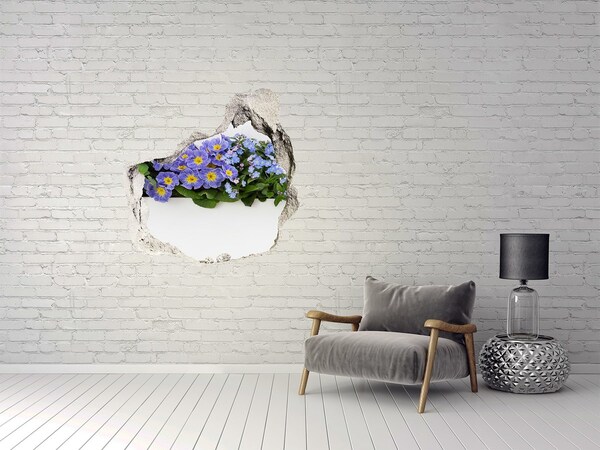 Hole in the wall decal Flowers in a hole in the wall