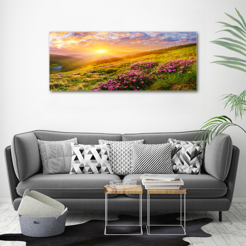 Acrylic print Sunset of the mountain