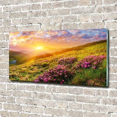 Acrylic print Sunset of the mountain