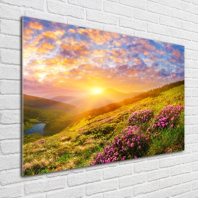 Acrylic print Sunset of the mountain